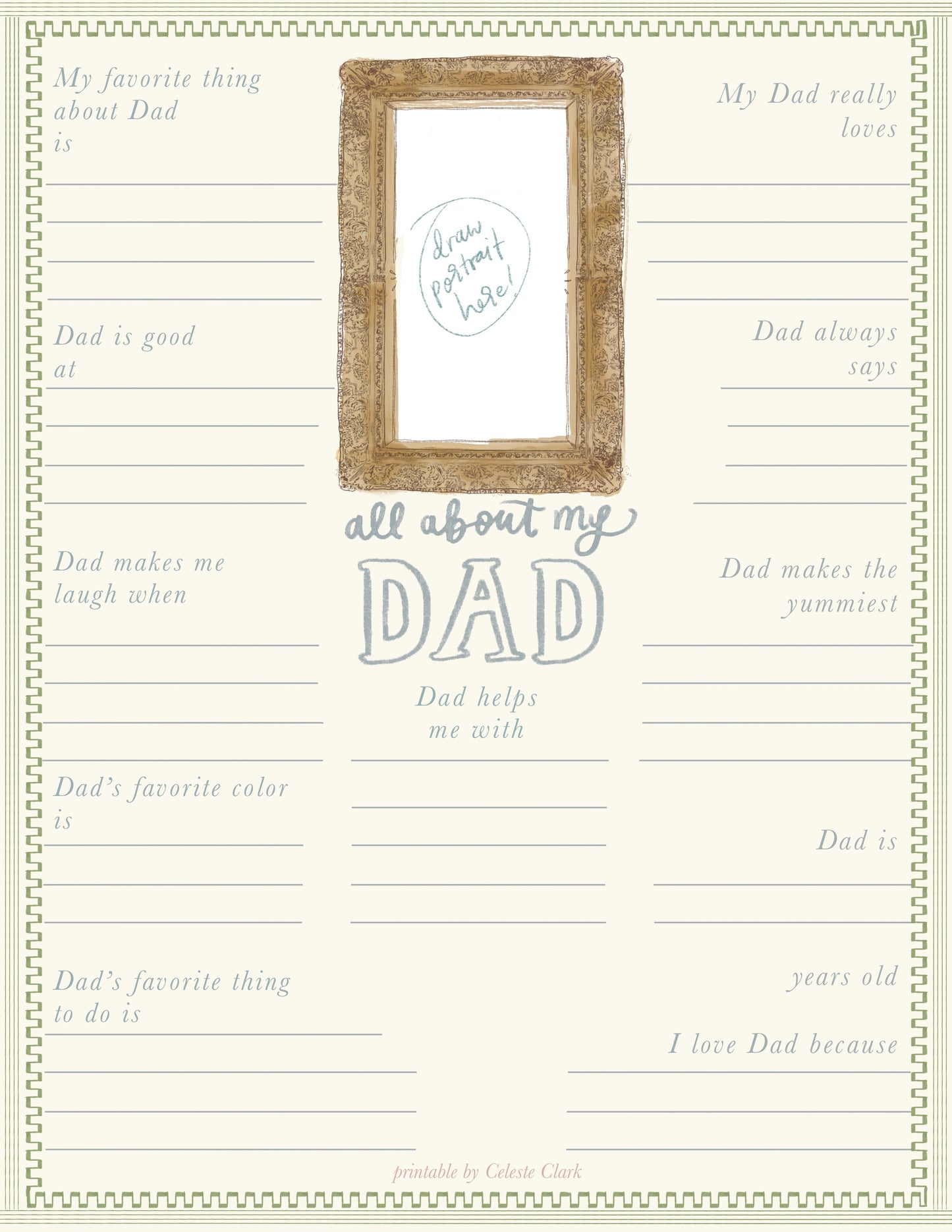 Dad questionnaire printable – CELESTE C. CLARK dad-questionnaire-printable-celeste-c-clark