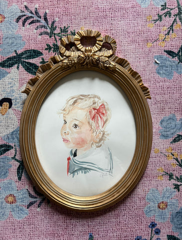 Custom Vintage Watercolor Portrait