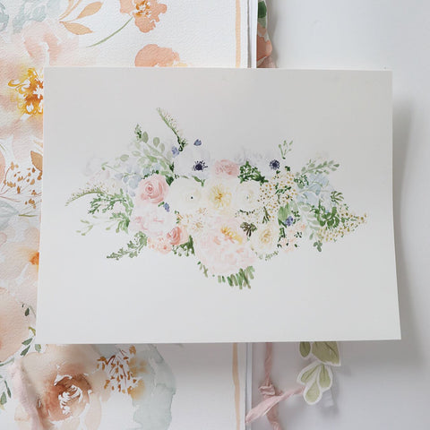 Custom Wedding Bouquet Portrait